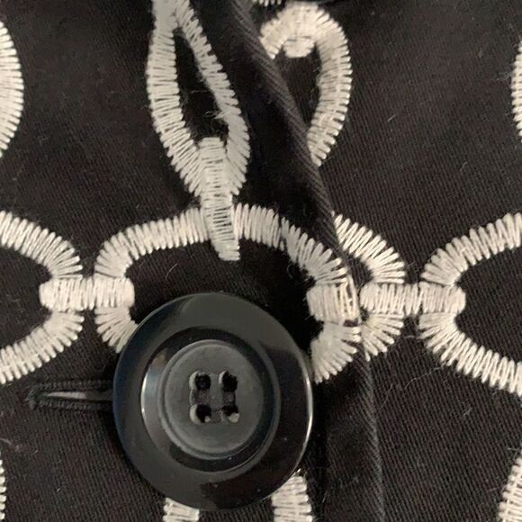 INC Black and White geometric pattern jacket - L - Picture 2 of 5